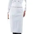 RONDIN ITALY CHEFS APRON - MOD. 114410 - 100% COTTON - DIMENSIONS cm. 95x70 - COLOUR: WHITE WITH ITALIAN FLAG PIPING
