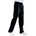 BLACK CHEFS TROUSERS - MOD. 064101 - 65% POLYESTER and 35% COTTON - COLOUR: BLACK