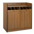 SHORT WAITER'S STATION - MOD. 1620F/W - VENEERED CHIPBOARD STRUCTURE - N. 2 DOORS WITH MIDDLE SHELF - CUTLERY COMPARTMENT - DIMENSIONS cm L94XD48x98H