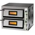 ELECTRIC PIZZA OVEN - Mod. FMEW/6+6 - MANUAL control panel - SINGLE PHASE/THREE PHASE - Twin deck oven - Chamber dimensions L 91,5 x D 61 x h 14 - Power 12,8 kW - CE APPROVED