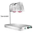 WARMING PLATE WITH INFRARED LAMP - MOD. PCI4717 - Stainless steel construction - N.2 infrared lamps - Adjustable thermostat 30°/90°C - Power W 250+250+250 - Single phase V230 50/60 Hz - Dimensions cm L60xD40xH68