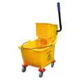 MOP WRINGER TROLLEY - MOD. CA1599E - Bucket with divider - Top section for holding detergents - Dimensions cm L60xD40xH92