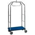LUGGAGE TROLLEY WITH COAT HANGER - MOD. PV4064 - Carpet-covered wooden base - CHROME-PLATED-plated tubular steel bar frame - Edge bumper - Dimensions cm L95xD55xH190