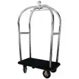 LUGGAGE TROLLEY WITH COAT HANGER - MOD. PV2021I - Carpet-covered wooden base - Tubular stainless steel bar frame - Edge bumper - Dimensions cm L110xD62xH198