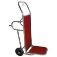 LUGGAGE TROLLEY - MOD. PV20I - Stainless steel construction - N. 2 castors with feet - Folding base  - Carpet-covered wooden bases