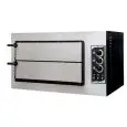ELECTRIC PIZZA OVEN - MECHANICAL CONTROL - Mod. BASIC 2/50 - Twin deck oven - firebrick oven base - Chamber dimensions cm L 62 x D 50 x 12h - N. Pizzas 1 + 1 (Ø cm 45) - Power 7,5 Kw - CE APPROVED