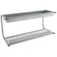 PLATE AND GLASS WALL DRAINER - MOD. 50/5/6 - TUBULAR STAINLESS STEEL STRUCTURE - STAINLESS STEEL PLATE DRAINER RACKS - STAINLESS STEEL GLASS DRAINER RACKS - EC STANDARDS
