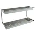 GLASS WALL DRAINER - MOD. 50/56/66 - TUBULAR STAINLESS STEEL STRUCTURE - N. 2 STAINLESS STEEL GLASS DRAINER RACKS - EC STANDARDS