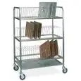 TRAY DRAINER - MOD. 2264 - TUBULAR STAINLESS STEEL STRUCTURE - STAINLESS STEEL RACKS - TRAY AND LID CAPACITY 60 - DIMENSIONS cm L102 x D62 X H143