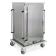 HEATED TRAY AND BAKING TRAY CUPBOARD TROLLEY - MOD. ARMADI CALDI - FULLY SOLDERED GRADE AISI 304 STAINLESS STEEL STRUCTURE - 1 FRONT HINGED DOOR OPENS UP TO 270° - SNAP HANDLE - TRAY/BAKING TRAY CAPACITY (according to model) - POWER 1600W - SUPPLY SINGLE 