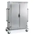 AMBIENT TRAY AND BAKING TRAY CUPBOARD TROLLEY - INSULATED - MOD. ARMADI NEUTRI COIBENTATI - FULLY SOLDERED GRADE AISI 304 STAINLESS STEEL STRUCTURE - 2 FRONT HINGED DOORS OPEN UP TO 270° - PAIR OF HANDLE BARS ON BOTH SIDES -  TRAY/BAKING TRAY CAPACITY (ac
