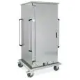 HEATED TRAY AND BAKING TRAY CUPBOARD TROLLEY - MOD. ARMADI CALDI 3 - FULLY SOLDERED GRADE AISI 304 STAINLESS STEEL STRUCTURE - SUPPLY SINGLE PHASE 230V 50/60 Hz - POWER 1600W - N. 1 FRONT HINGED DOOR - VENTILATED HEATING UNIT - TRAY/BAKING TRAY CAPACITY (
