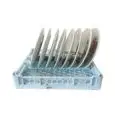 LARGE DISHWASHER RACK FOR N. 8 PLATES - MOD. 100108 - RACK DIMENSIONS cm L 50 X D 50 - MAX DIAMETER 46,5 cm - EC STANDARDS