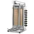 GAS GYROS KEBAB GRILL - (LPG kit included) - Mod. GYR 80MD - Stainless steel stucture - Meat capacity Kg 50-80 - Power 13,6 + 13,6 kW - Single phase - CE APPROVED