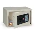 FREE-STANDING SAFE - Mod. TSE/OH - ELECTRONIC DIGITAL COMBINATION - ELECTROMAGNETIC LOCK - BACK UP KEY - Internal dimensions cm L 30 x D 15 x 19 H - External dimensions cm L 31 x D 20 x 20 H - EC standards