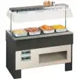 HOT ISLAND BUFFET DISPLAY - MOD. NExTHOT - WOODEN FRAME - SUPPLY SINGLE PHASE V 230/1/50 Hz - TEMPERATURE °C +30/+90