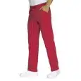 DENVER CHEFS TROUSERS - MOD. 044687 - 65% POLYESTER and 35% COTTON - COLOUR: WHITE-CHEQUERED RED