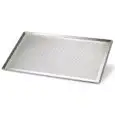 MICRO-PERFORATED ALUMINIUM BAKING TRAY - Ideal  for completing cooking of frozen and pre-cooked food - Dimensions mm L 60 x D 40 x 2 H