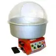 CANDYFLOSS MACHINE - MOD. SMARTY - N. 1 TANK - Aluminium bowl - Plexiglass dome - Tank capacity gr. 350 - Power 1000/1900 W - 230 V single phase supply - Bowl dimensions cm ø 60 - Dimensions without bowl cm L 35 X D 42 X H 42 - EC standards