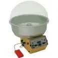 CANDYFLOSS MACHINE - MOD. GHIBLI - N. 1 TANK - Aluminium bowl - Plexiglass dome - Tank capacity gr. 950 - Power 1600/2200 W - 230 V single phase supply - Bowl dimensions cm ø 70 - Dimensions without bowl cm L 55 X D 39 X H 44 - EC standards