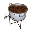 STAND ALONE GAS CHESTNUT ROASTER - MOD. CLASSIC GAS MIXER - Electric mixer - Iron roasting pan - Roasting time Kg. 5/20 minutes - Roasting pan cm ø 60 - Power 60 W - 230 V single phase supply - Dimensions cm L 65 X D 85 X H 86 - EC standards