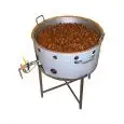 STAND ALONE GAS CHESTNUT ROASTER - MOD. CLASSIC GAS MANUAL - No mixer - Iron roasting pan - Roasting time Kg. 5/20 minutes - Roasting pan cm ø 60 -Dimensions cm L 65 X D 85 X H 86 - EC standards