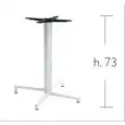 FIXED DOMINO BASE - MOD. 5140 - 4-FOOT BASE IN DIE-CAST ALUMINIUM - 4 REGULATING FEET - SQUARE COLUMN IN ALUMINIUM WITH ROUNDED CORNERS - FIXING BRACKETS TO THE TOP IN DIE-CAST ALUMINIUM - TOP MAX ø cm 80 O cm 80x80 - FOR INDOOR/OUTDOOR USE - DIM. cm L 49