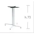 FIXED DOMINO BASE - MOD. 5141 - 4-FOOT BASE IN DIE-CAST ALUMINIUM - 4 REGULATING FEET - SQUARE SECTION COLUMN IN ALUMINIUM 70x70 mm - FIXING BRACKETS TO THE TOP IN DIE-CAST ALUMINIUM - TOP MAX ø cm 80 O cm 80x80 - FOR INDOOR/OUTDOOR USE - DIM. cm L 49 x D