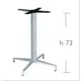 MAXI DOMINO FIXED BASE - MOD. 5110 - LARGE 4-FOOT BASE IN DIE-CAST ALUMINUM - 4 REGULATING FEET - SQUARE COLUMN IN ALUMINUM WITH ROUNDED CORNERS - FIXING BRACKETS TO THE TOP IN DIE-CAST ALUMINUM - TOP MAX ø cm 100 OR cm 90x90 - FOR INDOOR/OUTDOOR USE - DI