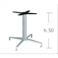 MAXI DOMINO FIXED BASE - MOD. 5111 - LARGE 4-FOOT BASE IN DIE-CAST ALUMINIUM - 4 REGULATING FEET - SQUARE COLUMN IN ALUMINIUM WITH ROUNDED CORNERS - FIXING BRACKETS TO THE TOP IN DIE-CAST ALUMINIUM - TOP MAX ø cm 100 OR cm 90x90 - FOR INDOOR/OUTDOOR USE -