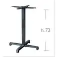 CROSS DOMINO FIXED BASE - MOD. 5090 - PAINTED CAST IRON CROSS BASE - 4 REGULATING FEET - SQUARE COLUMN IN GALVANIZED AND PAINTED STEEL 50x50 mm - FIXING BRACKETS TO THE TOP IN CAST IRON - TOP MAX ø cm 80 O cm 80x80 - FOR INDOOR/OUTDOOR USE - DIM. cm L 55 