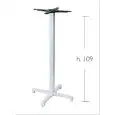 CROSS DOMINO FIXED BASE - MOD. 5095 - CROSS BASE IN PAINTED CAST IRON - 4 REGULATING FEET - SQUARE COLUMN IN GALVANIZED AND PAINTED STEEL 50x50 mm - FIXING BRACKETS TO THE TOP IN CAST IRON - TOP MAX ø cm 70 O cm 60x60 - FOR INDOOR/OUTDOOR USE - DIM. cm L 