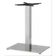TIFFANY BASE - MOD. 5080 - RECTANGULAR BASE cm 60x40 - 4 ADJUSTABLE FEET - SQUARE COLUMN IN SATIN OR POLISHED STAINLESS STEEL mm 80x80 - FIXING BRACKETS TO THE TOP IN CAST IRON - TOP MAX cm 140x90 - FOR INTERNAL USE - DIM. cm L 60 x D 40 x H 73 - CE STAND