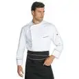 AUCKLAND CHEFS JACKET - MOD. 059710 - 100% SUPER DRY MICROFIBRE POLYESTER - BREATHABLE STAIN-PROOF FABRIC - INVERTED BOX PLEAT FOR IMPROVED BREATHABILITY - COLOUR: WHITE