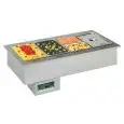 HOT BAIN MARIE DROP-IN WELL DISPLAY FOR GN PANS - MOD. ARMONIA BM - GASTRONOMY-SPECIFIC - TEMPERATURE °C +30/+90 - COMPATIBLE PANS: GN 1/4, 1/3, 1/2, 2/3, 1/1, 2/1 - ONLY cm 15 HEIGHT