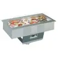 REFRIGERATED DROP-IN FOOD WELL DISPLAY, FISH-SPECIFIC - MOD. ARMONIA FISHING - COOLS BY PRODUCING ICE  - SINGLE PHASE V 230/1/50 Hz - REFRIGERANT GAS R452a - AISI 316 STAINLESS STEEL WELL, SALT CORROSION-RESISTANT - AUTO-DEFROST