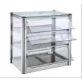 HEATED DISPLAY - MOD. LC94S - N. 3 DISPLAY SHELVES - TEMPERED GLASS FRONT AND SIDES - POLYCARBONATE DOORS - POWER W 800 - SINGLE PHASE V 230/50Hz - DIM. Cm L 87 x D 37 x h 54 - EC STANDARDS