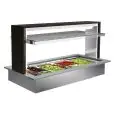 REFRIGERATED DROP-IN ISLAND BUFFET DISPLAY - MOD. VENEZIA DI/RFVT - GASTRONOMY SPECIFIC - STAINLESS STEEL DEEP PAN TOP, GRADE AISI 304 - DIGITAL TEMPERATURE CONTROL - TEMP. °C 0/+3 - SINGLE PHASE 230V/1/50HZ - VENTILATED COOLING - REFRIGERANT GAS R290
