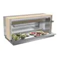 REFRIGERATED DROP-IN WALL BUFFET DISPLAY - MOD. VENEZIA MURO DI/RF - GASTRONOMY SPECIFIC - STAINLESS STEEL DEEP PAN TOP, GRADE AISI 304 - DIGITAL TEMPERATURE CONTROL - TEMP. °C +2/+7 - SINGLE PHASE 230V/1/50HZ - STATIC COOLING - REFRIGERANT GAS R290