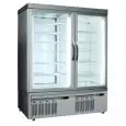 REFRIGERATED PATISSERIE DISPLAY - MOD. TEK/48 - ANODIZED ALUMIIUM EXTERIOR - LOW-E GLASS - TEMPERATURE °C +2/+10 - TWO SEPARATE COMPARTMENTS - SINGLE PHASE SUPPLY - STATIC COOLING - SELECTION OF DISPLAY GLASS ON 1, 2, 3 or 4 SIDES - DIMENSIONS CM L 155 x 
