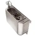 Faired steamer - stainless steel for ice cream parlour - Dimensions cm 37,5x19,5 - Height cm 27