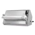 PIZZA DOUGH SHEETER - MOD. TQS50UNO - SINGLE ROLLER - Pizza diameter cm 26/45 - Dough weight gr 80/500 - Motor power W 250 - Single phase 230V/50Hz - EC standards - Weight Kg 27