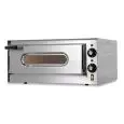 ELECTRIC PIZZA OVEN - Mod. LITTLE GLASS - Glass door - Single deck oven - Firebrick oven base - Chamber dimensions cm L 41 x D 36 x h 11 - N. Pizzas 1 (Ø cm 33) - Power 1,6 Kw - Single phase - EC standards