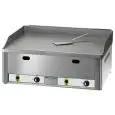 GAS COUNTERTOP GRIDDLE - Mod. FRY2/LMC - Smooth chrome plate - Power 8 kW - Cooking surface cm L 65 x 48 - Supply NATURAL GAS / LPG - CE APPROVED