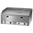 GAS COUNTERTOP GRIDDLE - Mod. FRY2/LRMC - 1/2 smooth 1/2 grooved chrome plate - Power 8 kW - Cooking surface cm L 65 x 48 - Supply NATURAL GAS / LPG - CE APPROVED