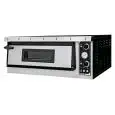 ELECTRIC PIZZA OVEN - MECHANICAL CONTROL - Mod. PLUS XL4 - Single deck oven - Firebrick oven base or firebrick oven top and base or Fully firebrick oven chamber - Chamber dimensions cm L 72 x D 72 x 14 h - N. Pizzas 4 (Ø cm 35) - Power 6 Kw - CE APPROVED