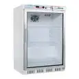 UNDERCOUNTER FRIDGE - PAINTED STEEL/ABS EXTERIOR - STATIC COOLING - ECO - Mod. G-ER200G - SINGLE GLASS DOOR - CAPACITY LT 130 - TEMPERATURE RANGE +2º/+8ºC - Dimensions cm L60 x D58,5 x h85,5 - CE APPROVED