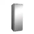 UPRIGHT FREEZER - STAINLESS STEEL AND ABS - STATIC COOLING - ECO - Mod. G-EF400SS - SINGLE SOLID DOOR - GROSS CAPACITY LT 340 - TEMPERATURE RANGE -18º/-22ºC - Dimensions cm L60 x D58,5 x h185,5 - CE APPROVED