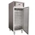 UPRIGHT FRIDGE - STAINLESS STEEL AISI 304 - FOR ICE-CREAM PARLOURS - VENTILATED COOLING - Mod. G-GE800BT - GROSS CAPACITY Lt 737 - SINGLE SOLID DOOR - TEMPERATURE RANGE -10º/-22ºC - Dimensions cm L74 x D99 x h201 - HOLDS N. 54 CONTAINERS Lt 5 - CE APPROVE