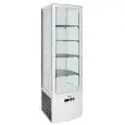 VERTICAL REFRIGERATED DISPLAY - GLASS ON 4 SIDES - Mod. G-LSC280 - VENTILATED COOLING - CAPACITY Lt 280 - TEMPERATURE RANGE +2°/+8°C - Dimensions cm L51,5 x D48,5 x h203,5 - CE APPROVED